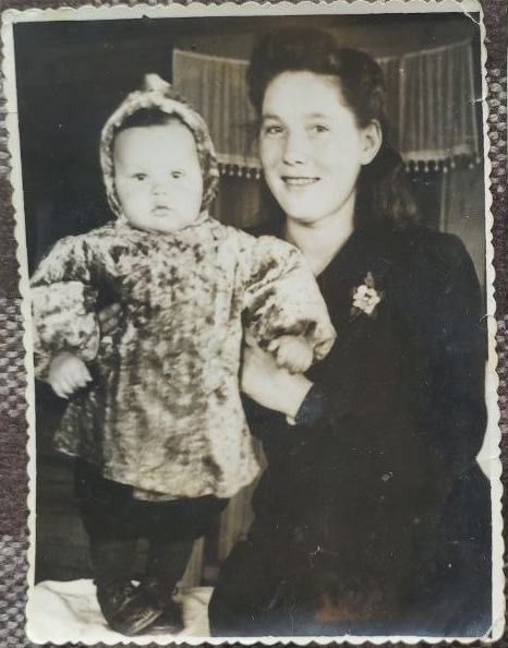 Valentina Alekseevna with little Valery in her arms